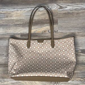 Kate Spade New York Medium Tote Flower Monogram Purse with Detachable Zipper Bag